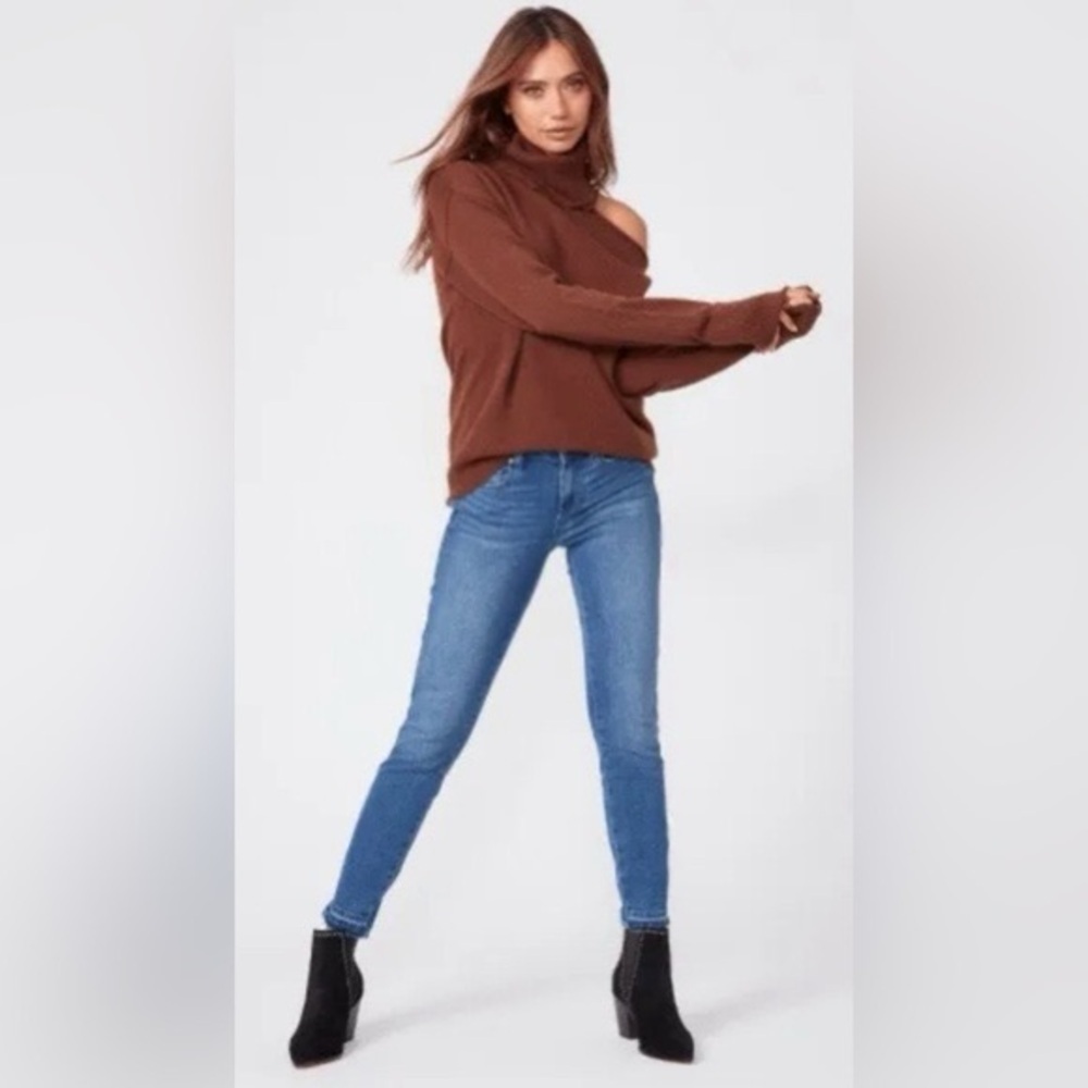 PAIGE brown cut out turtleneck - Picture 6 of 7